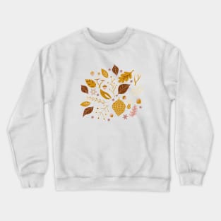 Fall Foliage in Gold + Brown Crewneck Sweatshirt